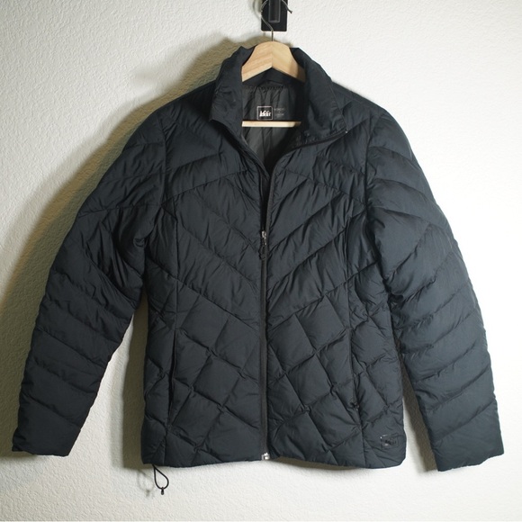 REI Jackets & Blazers - REI Co-op Therum Down Jacket Black Puffer Insulated Coat Women's Size Small